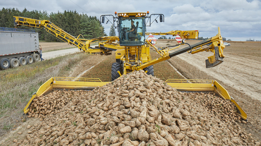 sugarbeet equipment in the field